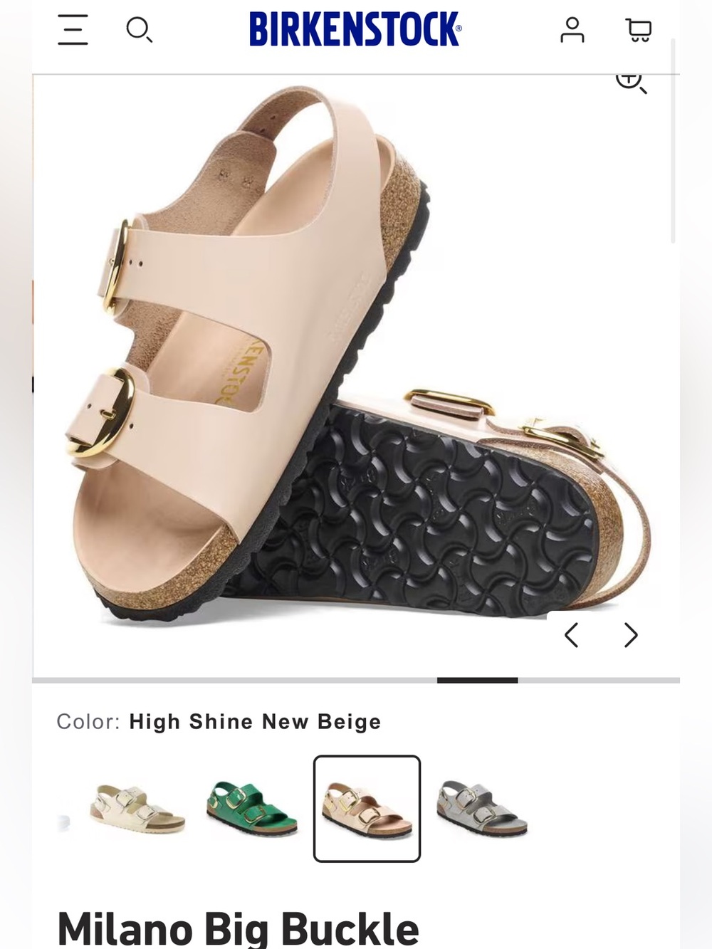 Birkenstock Milano Big Buckle Sandal in New Beige